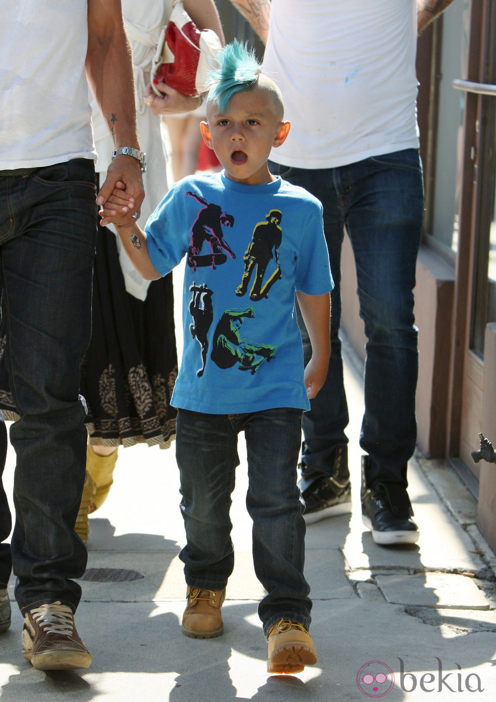 Kingston Rossdale, hijo de Gwen Stefani, con cresta azul