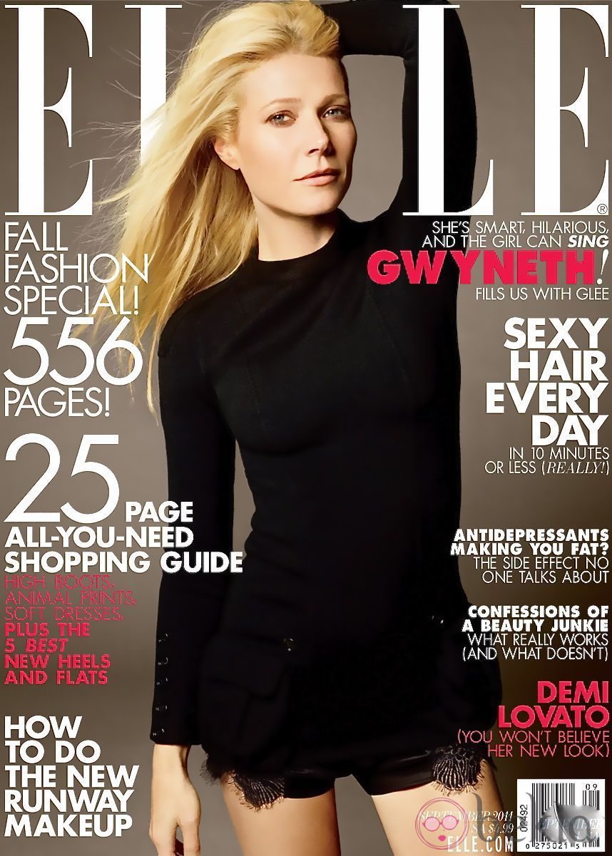 Gwyneth Paltrow, portada de Elle USA en septiembre de 2011