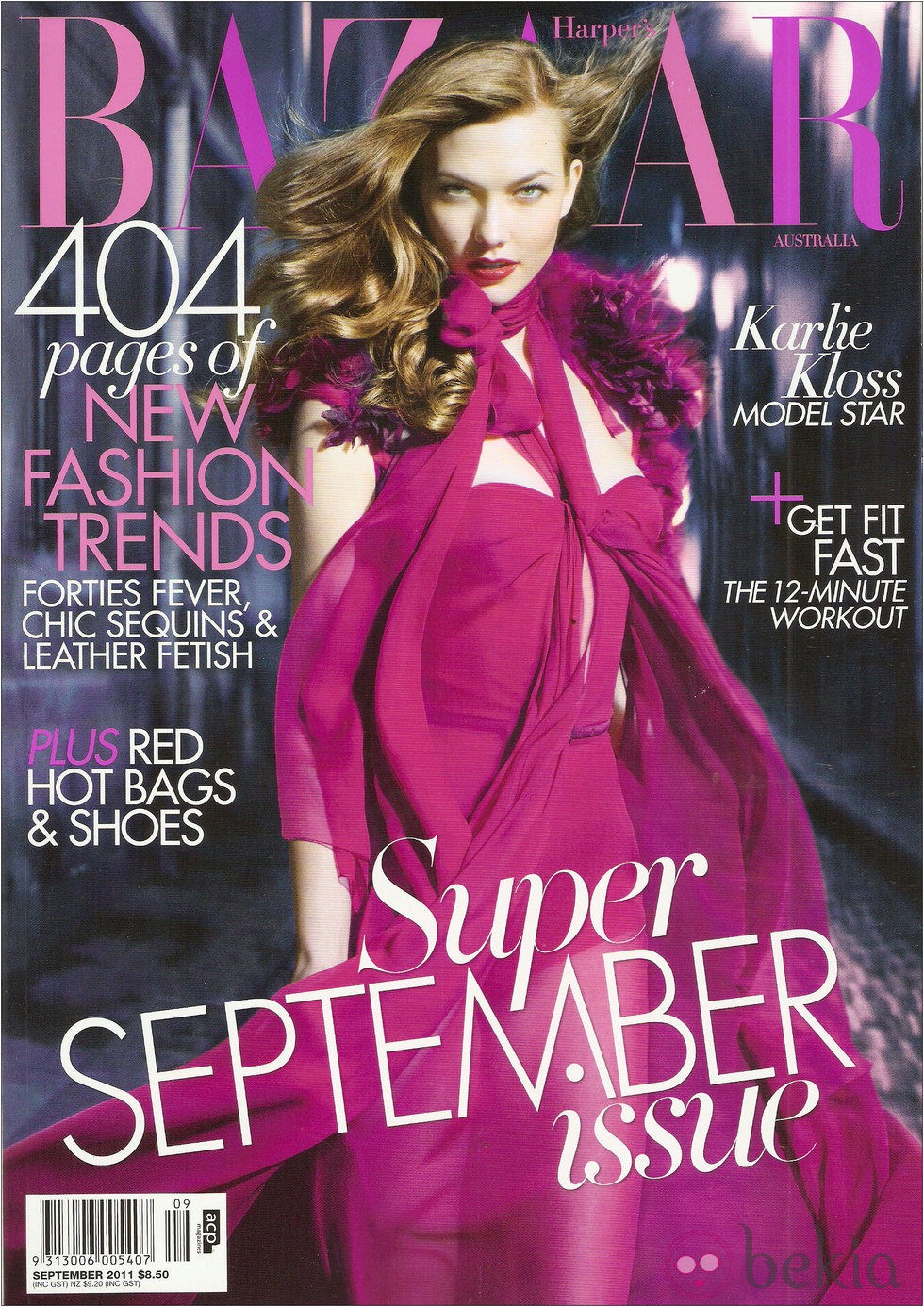 Karlie Kloss, portada de Harpe's Bazaar Australia en septiembre de 2011