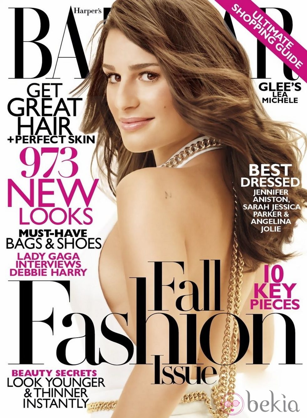 Lea Michele, portada de Harper's Bazaar USA en septiembre de 2011