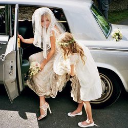 Kate Moss en su boda con su hija Lila Grace