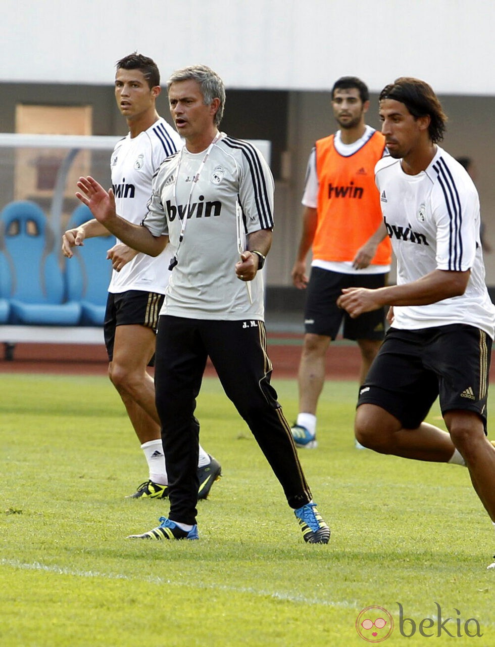 Mourinho en un entrenamiento del Real Madrid