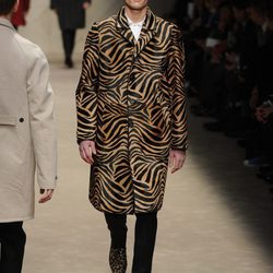 Abrigo con estampado de tigre de Burberry en la Semana de la Moda Masculina de Milán otoño/invierno 2013/2014