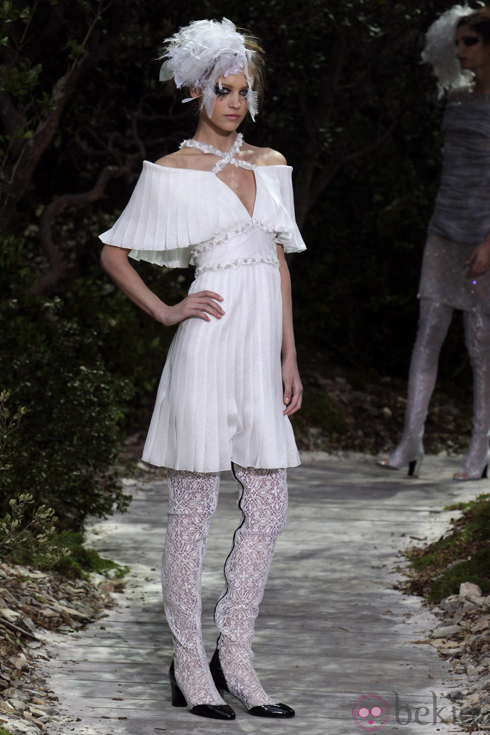 Vestido plisado de la colección primavera/verano 2013 de Chanel en la Semana de la Alta Costura de París