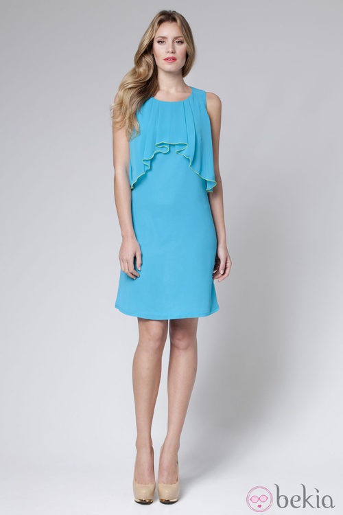 Vestido azul de la colección primavera/verano 2013 de Poète