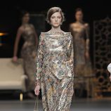 Vestido largo degradado de la colección otoño/invierno 2013/2014 de Juanjo Oliva en Madrid Fashion Week