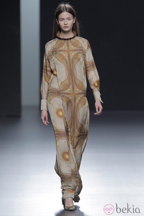 Vestido estampado de la colección otoño/invierno 2013/2014 de Martín Lamothe en Madrid Fashion Week