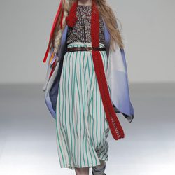 Pantalón de rayas verdes de la colección otoño/invierno 2013/2014 de Heridadegato en El Ego de Madrid Fashion Week