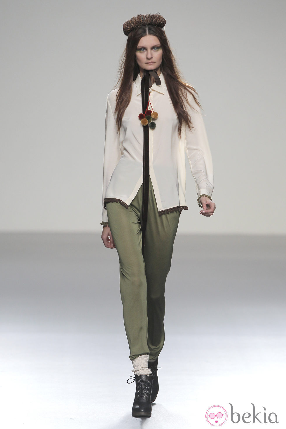 Pantalón tobillero verde de la colección otoño/invierno 2013/2014 de HOWL by Maria Glück en El Ego de Madrid Fashion Week