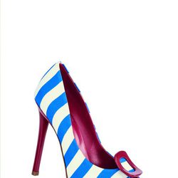 Zapato de tacón de rayas de Roger Vivier para la colección primavera/verano 2013