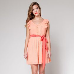Vestido color mandarina de la colección primavera/verano 2013 de 'OUI by Poète'