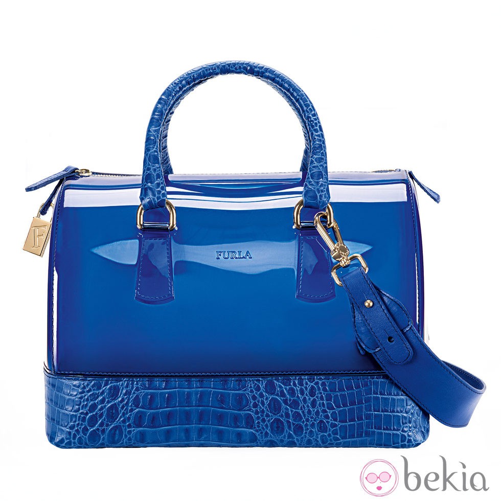 Bowling bag color azul de la colección primavera/verano 2013 de Furla