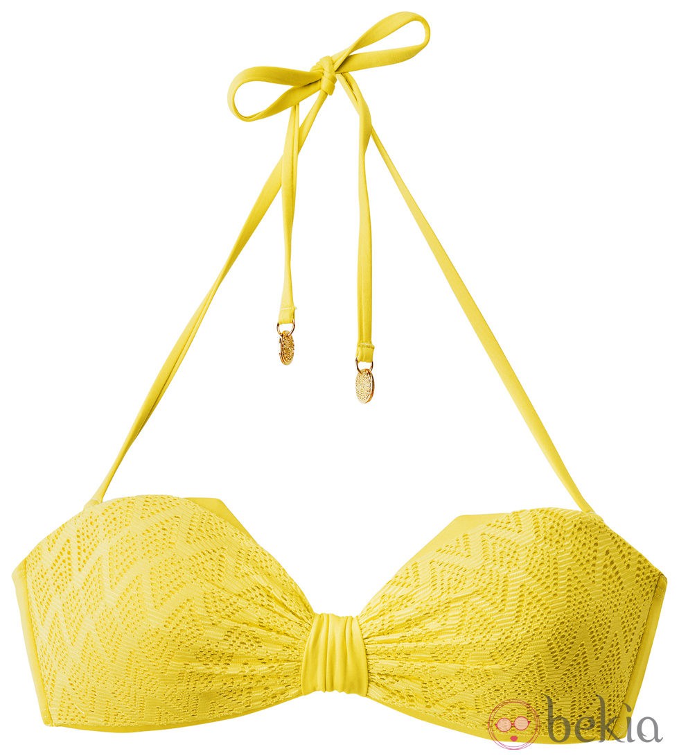 Sujetador amarillo de la colección de baño primavera/verano 2013 de H&M
