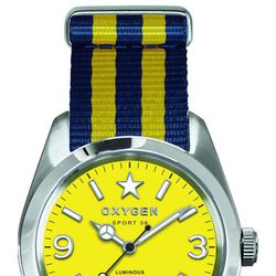 Reloj amarillo modelo Sport 38 de la colección primavera/verano 2013 de Oxygen