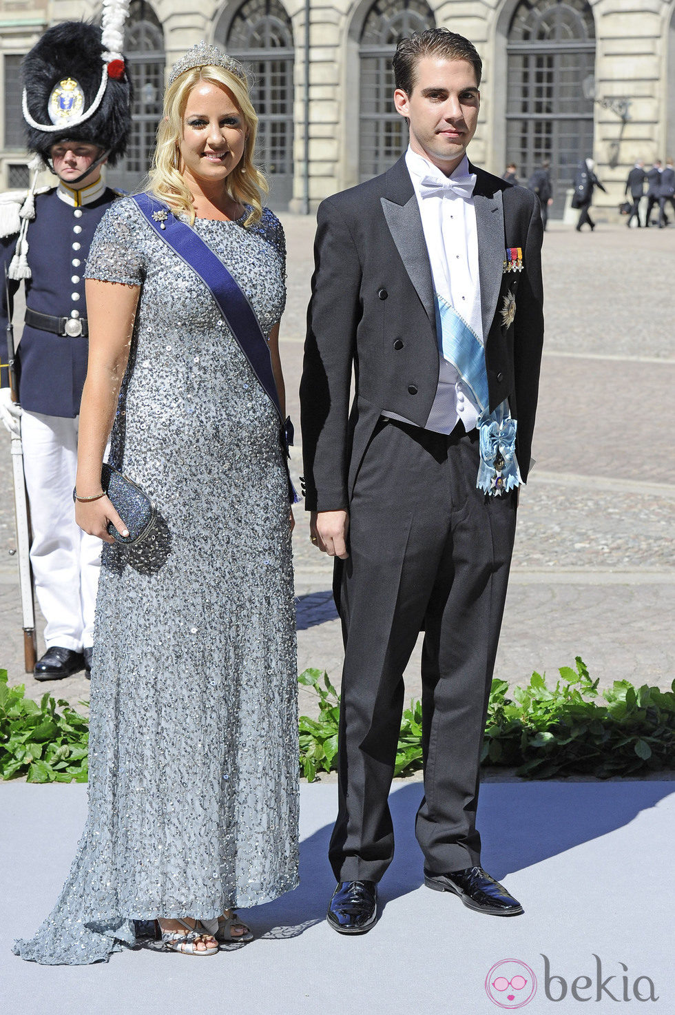 La Princesa Theodora de Grecia con un vestido de paillettes en la boda de Magdalena de Suecia y Chris O'Neill