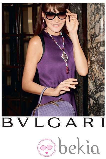 Carla Bruni posando para la campaña 'Bulgari Diva' de Bulgari