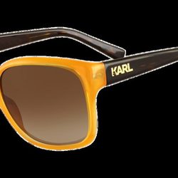Gafas con montura color mostaza de Karl Lagarfeld Eyewear