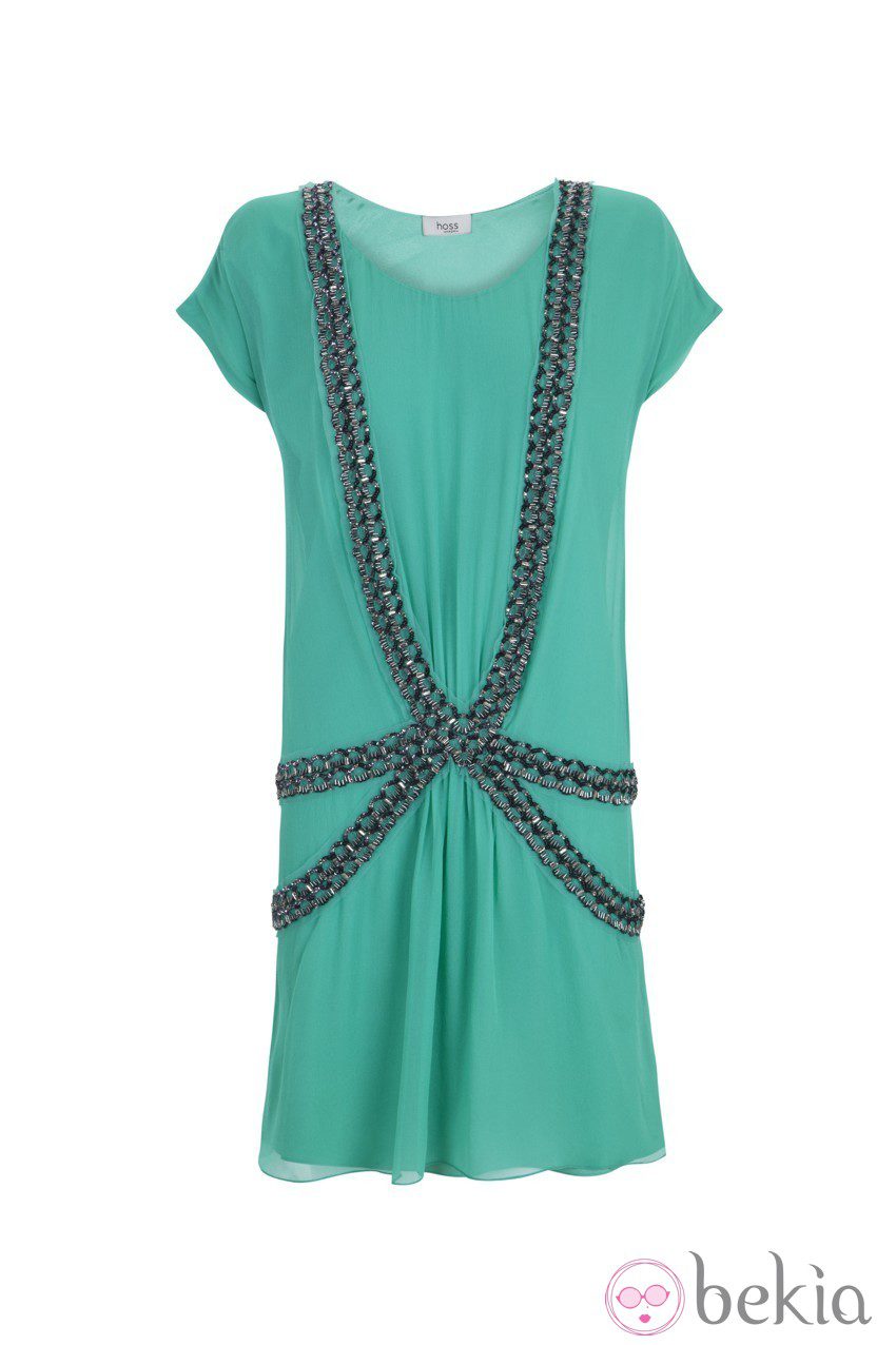 Vestido verde de la colección pre fall 2014 de Hoss Intropia