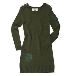 Vestido verde de punto de la colección otoño/invierno 2013 de Lois