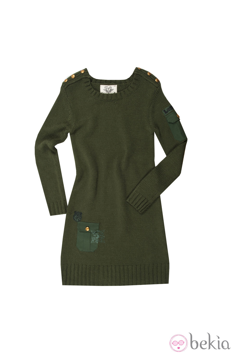 Vestido verde de punto de la colección otoño/invierno 2013 de Lois