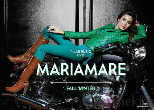 Pilar Rubio posando con la colección otoño/invierno 2013/2014 de Maria Mare