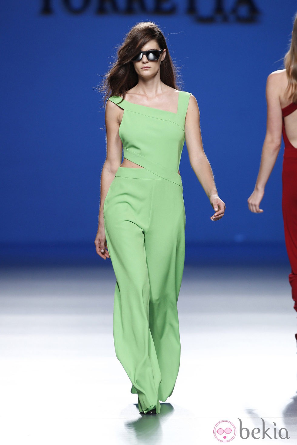 Jumpsuit verde de la colección primavera/verano 2014 de Roberto Torretta en Madrid Fashion Week