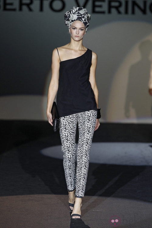 Pantalón print de la colección primavera/verano 2014 de Roberto Verino en Madrid Fashion Week