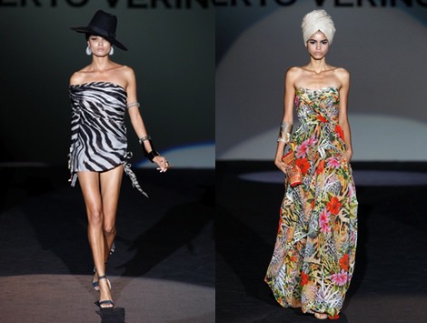 Vestido corto de la colección primavera/verano 2014 de Roberto Verino en Madrid Fashion Week