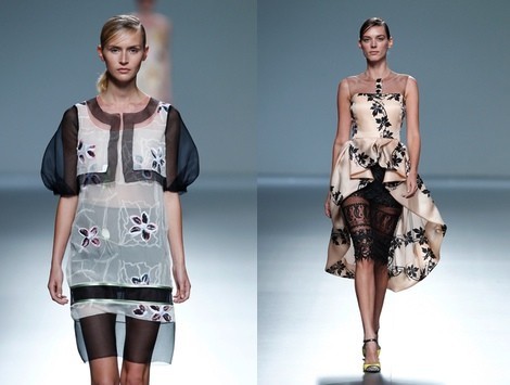Vestido doble falda de la colección primavera/verano 2014 de Victorio & Lucchino en Madrid Fashion Week