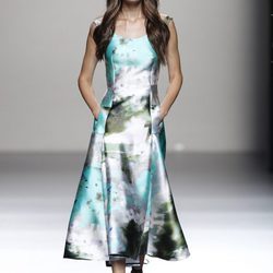 Vestido largo de la colección primavera/verano 2014 de Juanjo Oliva en Madrid Fashion Week