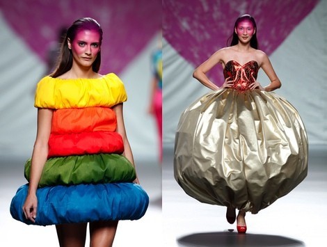 Vestido esférico de la colección primavera/verano 2014 de Ágatha Ruiz de la Prada en Madrid Fashion Week