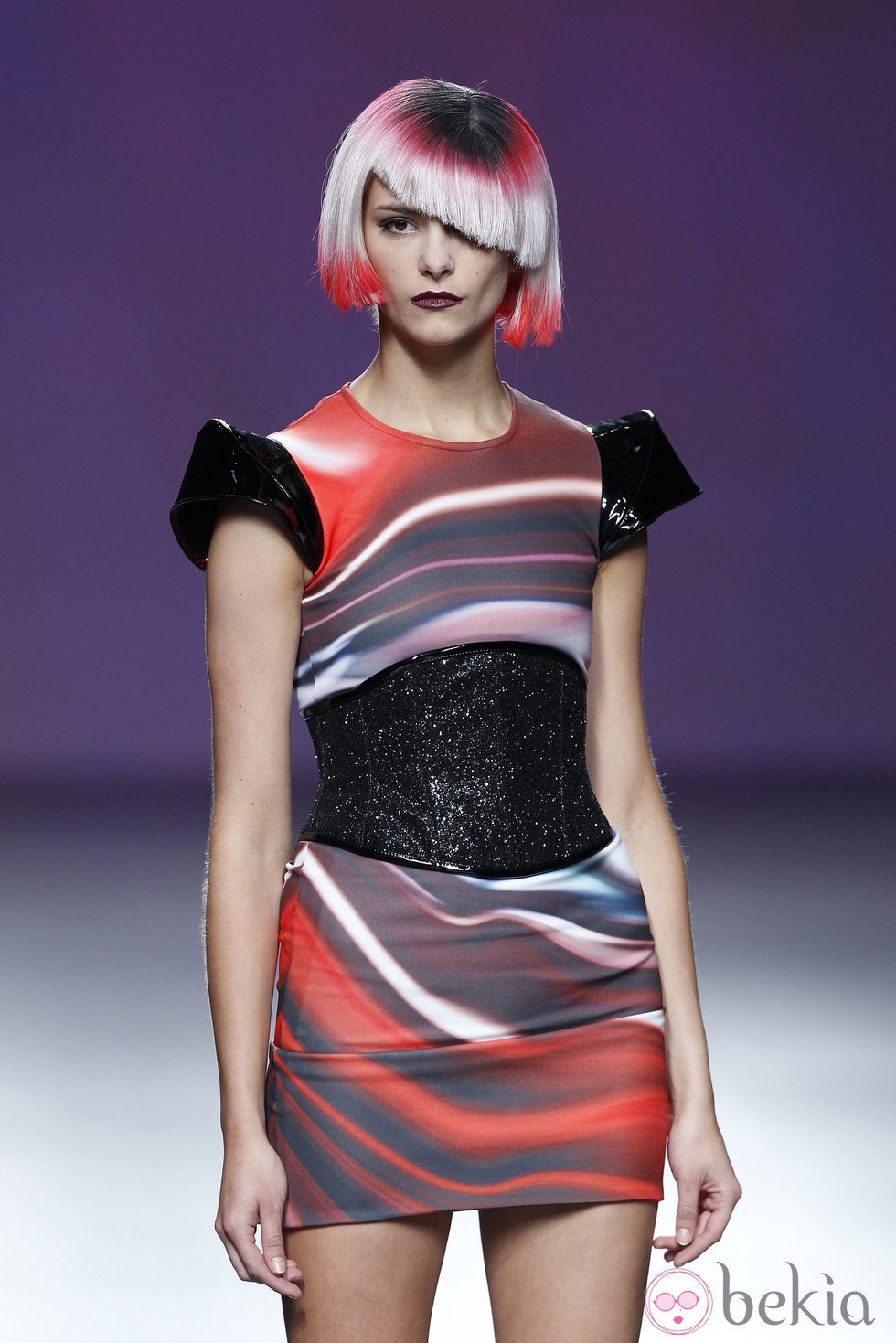 Vestido estampado de la colección primavera/verano 2014 de Maya Hansen en Madrid Fashion Week