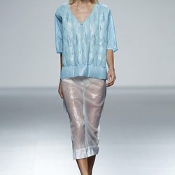 Falda transparente de la colección primavera/verano 2014 de Martin Lamothe en Madrid Fashion Week