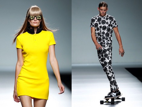 Total look de smilies de la colección primavera/verano 2014 de Carlos Díez en Madrid Fashion Week