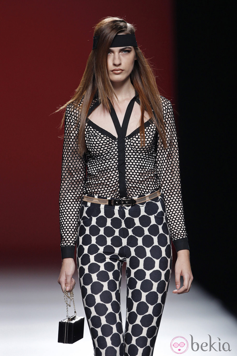 Pantalón estampado de la colección primavera/verano 2014 de María Escoté en Madrid Fashion Week