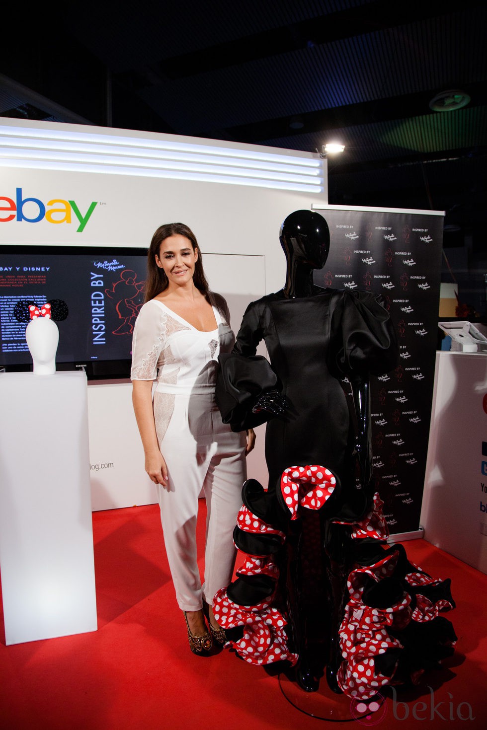 Vicky Martín Berrocal presenta el vestido de gitana de la colección 'Inspired by Minnie' en Madrid Fashion Week