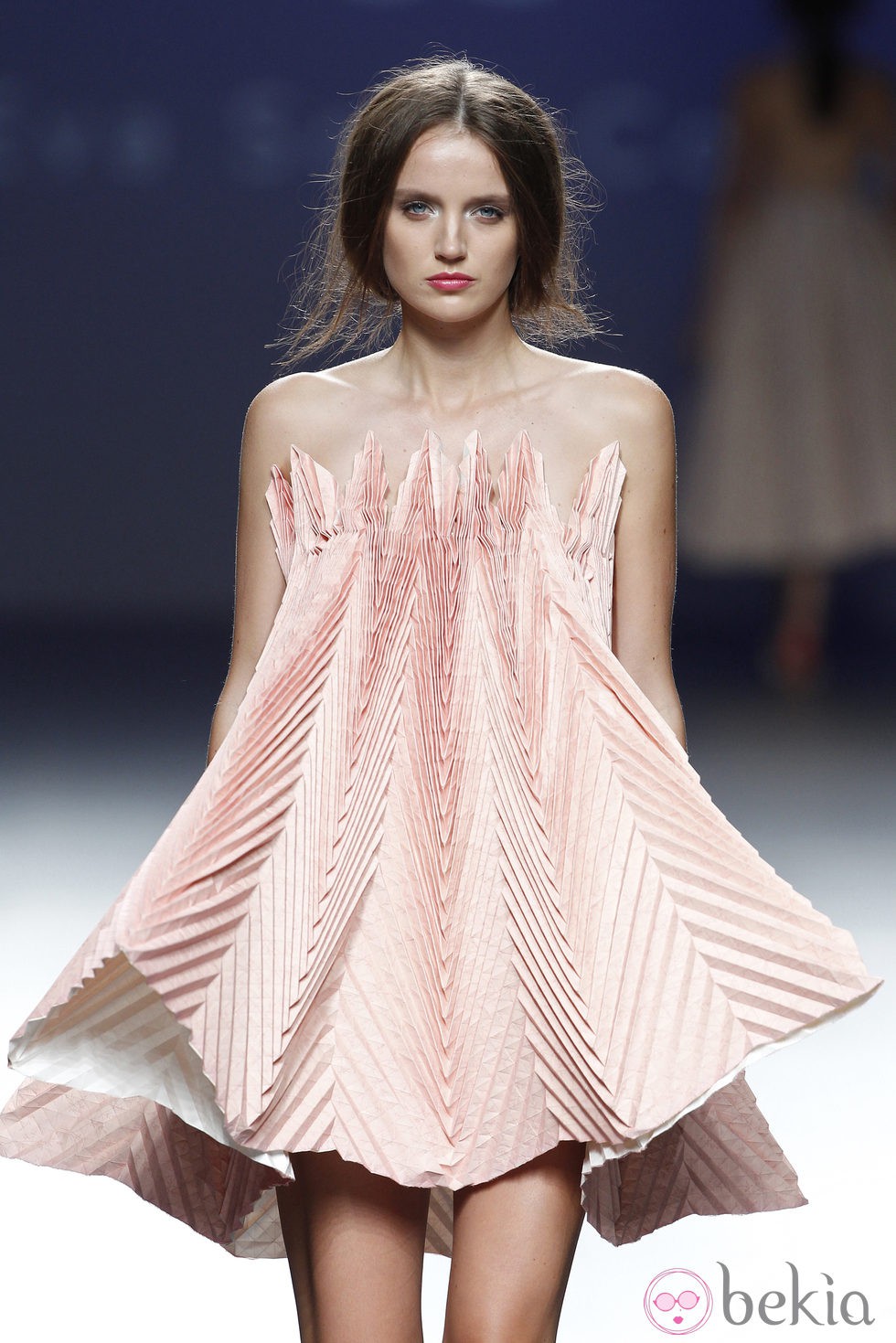 Vestido geométrico de la colección primavera/verano 2014 de Eva Soto Conde en el EGO Madrid Fashion Week