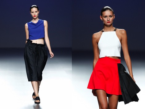 Falda naranja de la colección primavera/verano 2014 de Pepa Salazar en el EGO Madrid Fashion Week