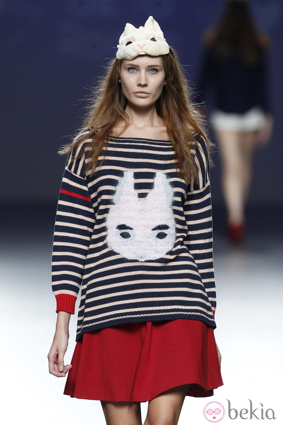Jersey a rayas de la colección primavera/verano 2014 de Andrea de la Roche en el EGO Madrid Fashion Week