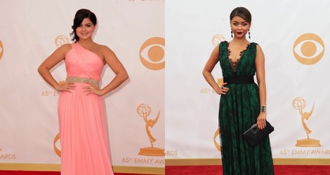 Ariel Winter con un vestido de Lorena Sarbu en la alfombra roja de los premios Emmy 2013