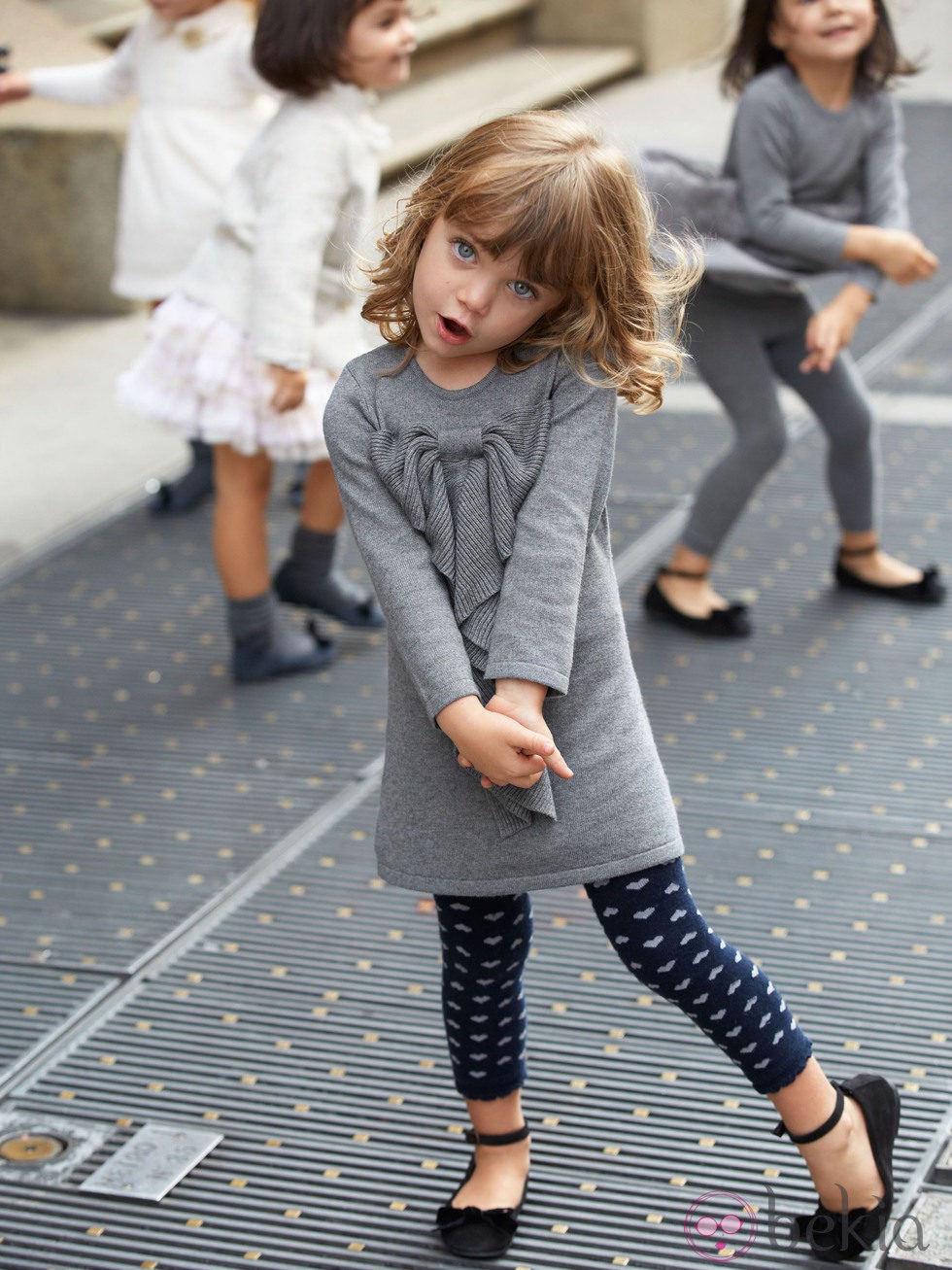 Vestidito gris de la colección otoño/invierno 2013 de Benetton Kids