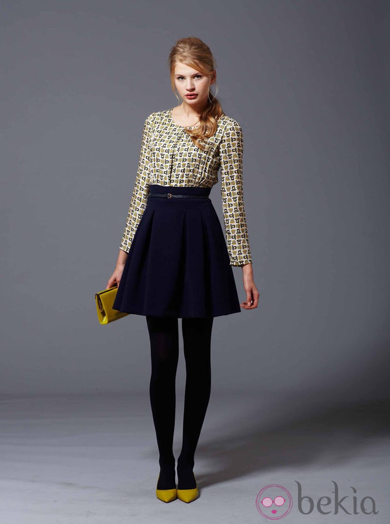 Falda con vuelo y blusa de la colección otoño/invierno 2013/2014 de Pennylane