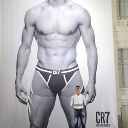 Cristiano Ronaldo durante la presentación de su línea de ropa interior