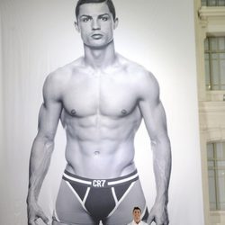 Cristiano Ronaldo durante la presentación de su línea de ropa interior