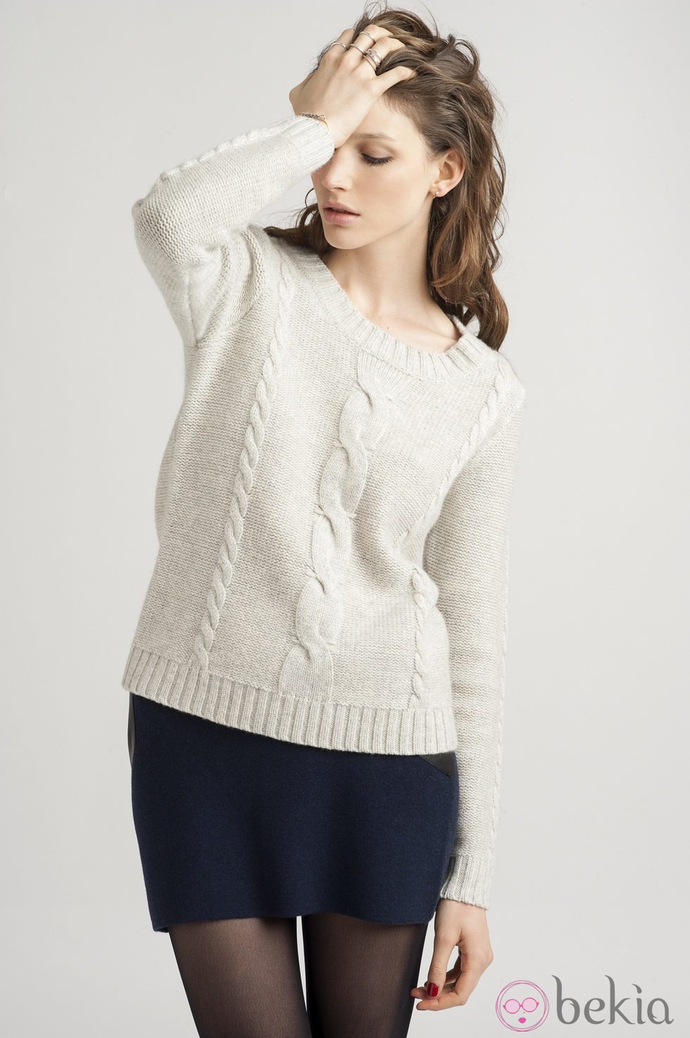 Jersey blanco de la colección otoño/invierno 2013/2014 de Marie Sixtine