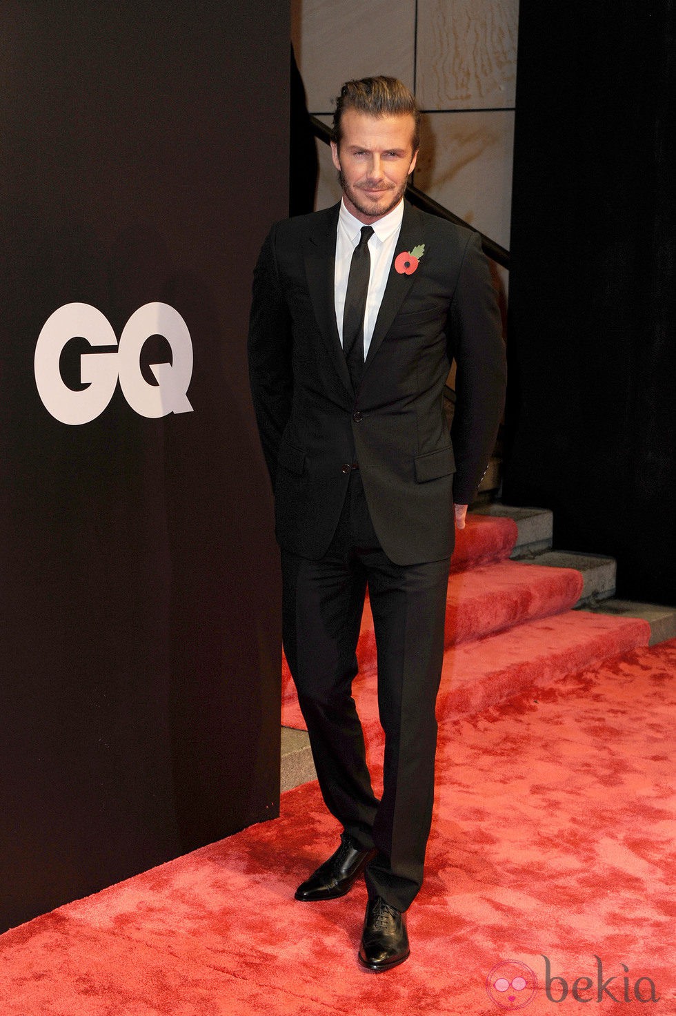 David Beckham trajeado en los premios GQ 2013