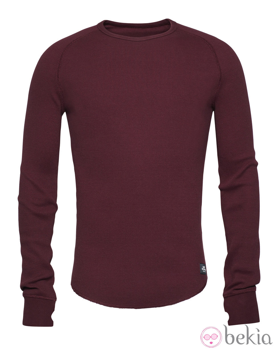 Camiseta burdeos de la colección otoño/invierno 2013/2014 Bodywear de David Beckham para H&M