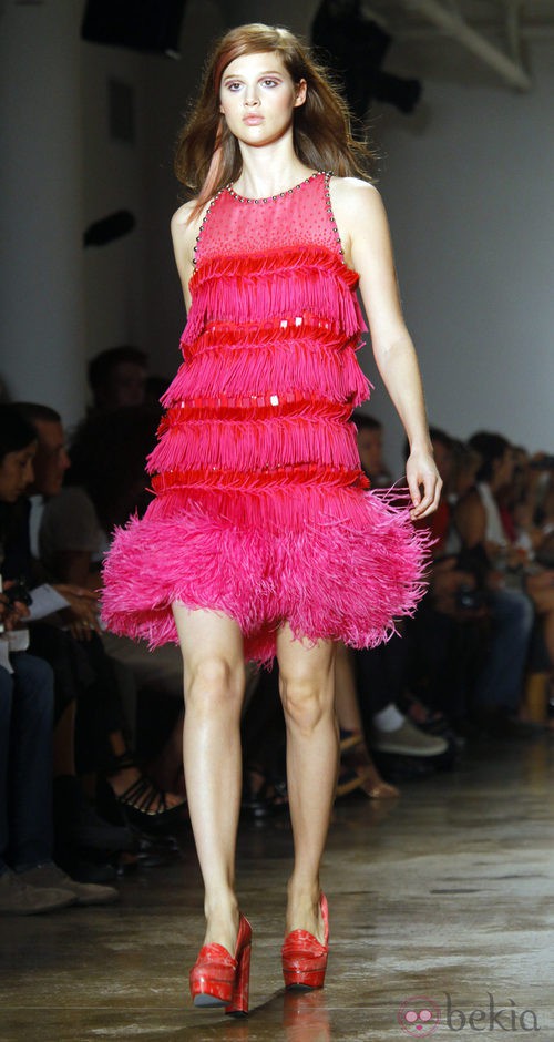Vestido con flecos de Peter Som, colección primavera de 2012