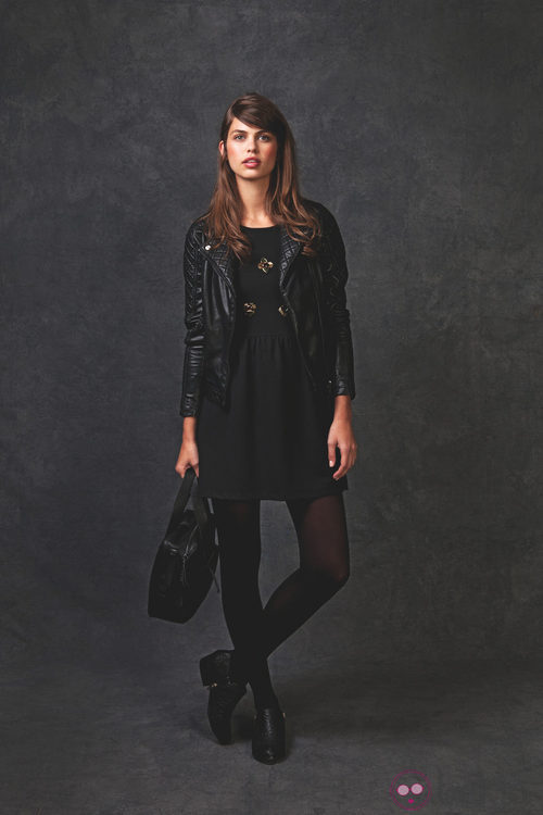 Vestido negro de la colección otoño/invierno 2013/2014 de Springfield