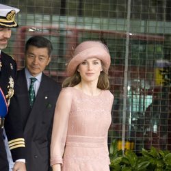 La Princesa Letizia vestida de Felipe Varela en la boda de Guillermo de Inglaterra y Kate Middleton